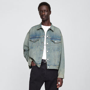 Nardon Apparel Winter Fashion Vintage Selvedge Jean <b>Mens</b> Black Denim <b>Jacket</b> 100% Cotton Triple Breasted <b>for</b> <b>Men</b> Outdoor - Product Image 4