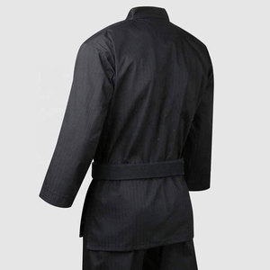 Ventes en gros d'uniformes de Taekwondo personnalisés à col en V côtelé 100% coton durables, ensembles professionnels pour l'entraînement et la compétition WTF, unisexe - Product Image 6