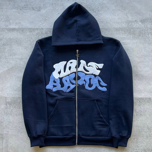 Vente chaude Hommes Personnalisé 3D Puff Imprimé Hoodies Goutte Épaule Surdimensionné Boxy Pull Streetwear avec Techniques Brodées - Product Image 5