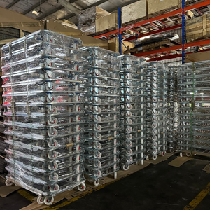 Chariot de manutention robuste de qualité internationale avec finition électrostatique, conception à 4 roues, état neuf, pour le déplacement d'équipements - Product Image 5