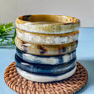 กำไลข้อมือฮอร์นธรรมชาติสุดหรูทำด้วยมือสไตล์ช่างฝีมือเครื่องประดับแฟชั่นพรีเมี่ยมสำหรับทุกเพศของขวัญหลายขนาด - Product Image 6