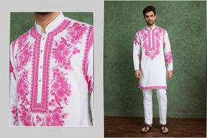 Collection Kurta pour hommes en rayonne imprimée numérique de style Rajwara pour les fêtes formelles - Product Image 2