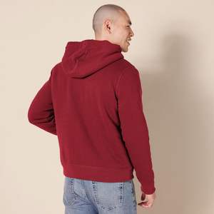 Vente en gros de sweat à capuche zippé en polaire de polyester pour hommes, veste oversize à fermeture éclair intégrale pour streetwear, salle de sport, usage extérieur GK - Product Image 2
