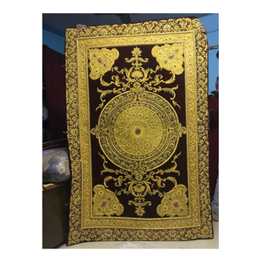 Tapis bijou décoratif fait main d'Inde Design moderne avec fil Zari et pierres semi-précieuses pour un usage domestique au meilleur prix - Product Image 4