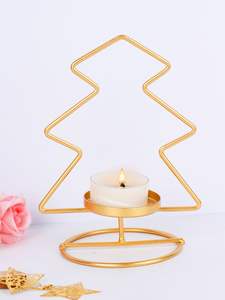 Flolenco luxe marbre bougeoir décoratif thé lumière support pour noël intérieur table décor à la maison chandelier - Product Image 3