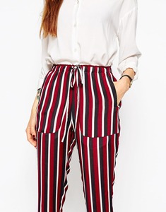 Pantalones de pierna ancha rectos de viento informales relajados a rayas nuevos de verano personalizados al por mayor pantalones casuales de señora - Product Image 4