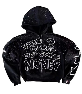 เสื้อมีฮู้ดผ้าฟรนซ์มีซิปรูดรูดซิปมีฮู้ดสำหรับผู้ชายผ้าฝ้ายเทอร์รี่พิมพ์ลายกราฟิก2025 - Product Image 1