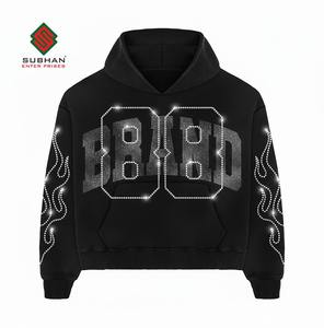 เสื้อฮู้ดดี้ผู้ชายผ้าฝ้าย 100% ระบายอากาศได้ดี สไตล์วินเทจ พิมพ์ลายสกรีน ล้างสีแบบแอซิด สำหรับฤดูหนาว - Product Image 6