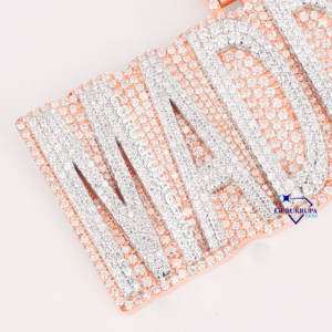 New Arrival Luxury 925 Sterling Silver Lab Grown Pendant Custom Name Design VVS Clarity Hip Hop Style Diamond Jewelry - Product Image 3