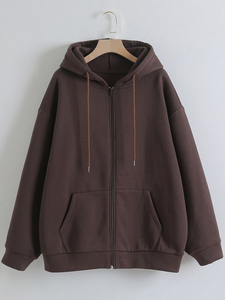 Breathable Soft Customized Design Men's Winter Zipper Hoodie Solid Color Pocket Solid Design Quick Dry Casual Wear Hoodies - Product Image 4
