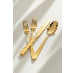 Stainless steel <b>cutlery</b> <b>set</b> <b>gold</b> finished, transforming any meal into a stylish and memorable dining experience - Product Image 2