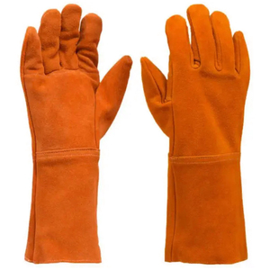 CE EN388 EN407 Gants de travail de soudage industriels résistants à la chaleur Tig Mig Gants de travail de soudeur de sécurité en cuir de vache fendu - Product Image 1