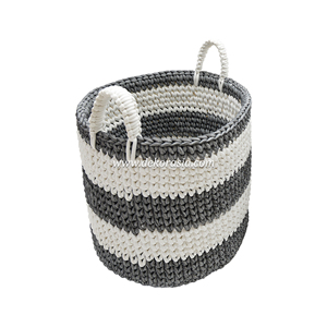 Ensemble de 3 paniers de rangement en tissu écologiques, motif rayé coloré, design tissé pour la décoration de la maison, rangement multifonctionnel pour vêtements - Product Image 2