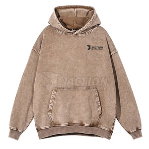Precio razonable Hombres Sudadera con capucha Color sólido Diseña tu propio logotipo Cómodo Hombres Basics Acid Wash Hoodie - Product Image 1