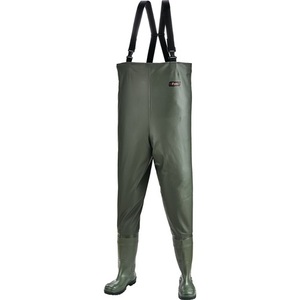 Waders de pêche vert olive taille standard 45 avec bottes S5 EN20345 pour la Norvège - Product Image 1