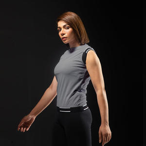Camiseta sin mangas de gimnasio para mujer de alta calidad, ropa deportiva de punto elástica cómoda, ropa deportiva informal de moda para hacer ejercicio - Product Image 5