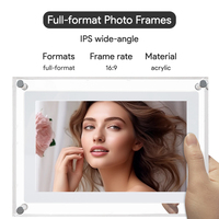 Marco de Fotos Digital Acrílico de 7 Pulgadas en Oferta, con Reproducción de Video y MP3, Pantalla HD IPS, 8GB de Memoria, Reloj