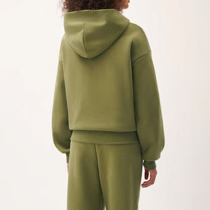 Sudadera con capucha y cremallera de algodón y poliéster para mujer, sudadera con cremallera de secado rápido para mujer, sudaderas con cremallera de manga larga para mujer, novedad - Product Image 3