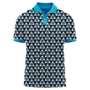 2024 articles chauds polo de golf pour hommes Style décontracté taille XL impression par sublimation personnalisée 100% polyester courte longueur - Product Image 5