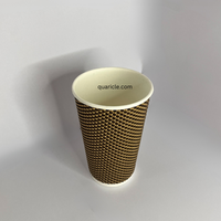 Gobelet en papier jetable à motif ondulé de 16 oz pour fêtes et occasions spéciales, lieu d'origine :