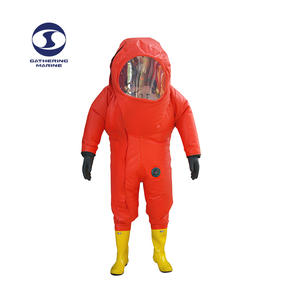 Combinaison de protection chimique monobloc de haute qualité Combinaison chimique étanche au gaz en PVC CCS approuvée - Product Image 4