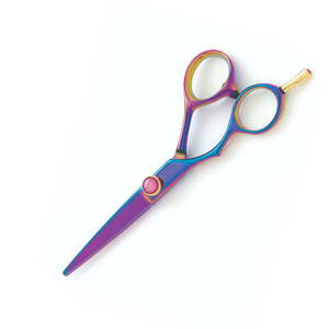 Ciseaux de barbier enduits de couleur arc-en-ciel miroir polonais en acier inoxydable 5.5 pouces ciseaux de salon de beauté - Product Image 5