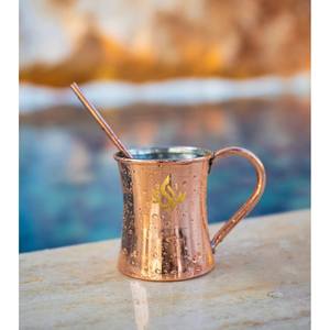 2025 New Design Stylish Metal Copper Drinking <b>Mug</b> High Quality Indian Handicraft Home Decorative Accessory Top Standard Product - Product Image 5