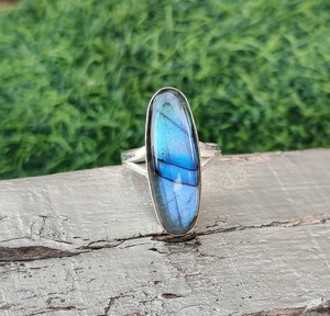 Anillo clásico joyería para mujer plata estilo bohemio joyería 925 plata esterlina labradorita piedra preciosa anillo hecho a mano regalo para esposa - Product Image 2