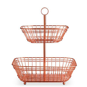 Galvanised 3 Tier Home Decorative Basket, <b>Kitchen</b> <b>Utensil</b> Basket, Countertop Basket, Farmhouse Basket, <b>Storage</b> Basket - Product Image 4
