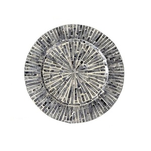 Plaque de charge incrustée d'os de bois Design Qualité exclusive Forme ronde Show Under Plate - Product Image 2