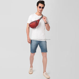 Nardon Apparel Pantalones cortos de mezclilla con bolsillo frontal bordado personalizado High Street Solid Summer Classic Blue Men Fit Hip Hop Baggy - Product Image 5