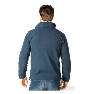 Venta al por mayor de encargo de color sólido cremallera suelta manga larga Sherpa abrigo de invierno chaqueta de lana Polar moda de la calle chaquetas de los hombres - Product Image 6