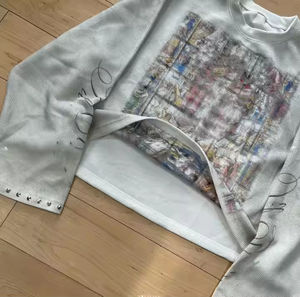 Camisetas Gráficas de Cuello Redondo Oversize para Hombre, 100% Algodón, Lavado Ácido, Impresión Digital Estilo Urbano de Alta Calidad - Product Image 5