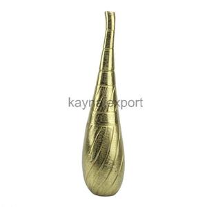 Living Room Tabletop Decoration Aluminum Metal Newly Design Brass Platted Finished Flower <b>Vase</b> Indoor Decorative Metal <b>Vases</b> - Product Image 4
