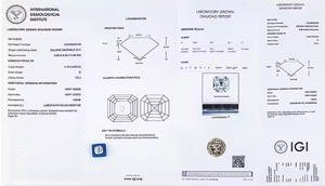 Diamante Cultivado en Laboratorio con Corte Asscher Certificado de Excelente Calidad, de 1 a 5 Quilates, CVD - Product Image 4