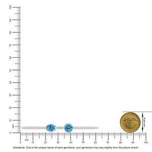 Pulsera de Plata de Ley 925 con Topacio Azul, Engaste de Bisel Redondo y Ovalado, Diseño Moderno Unisex de Alta Calidad - Product Image 5