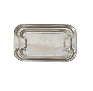 Plateau de service plaqué argent Logo personnalisé en métal solide hôtel mariage Restaurant maison plateau décoratif Standard - Product Image 1