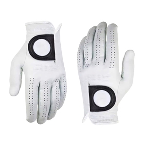 Gants de golf en cuir souple et respirant pour hommes, en cuir véritable, antidérapants, pour la main gauche, avec sangle de poignet réglable - Product Image 1
