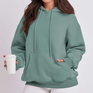 Sweat à capuche avec logo personnalisé 380g pur coton sweat unisexe élégant sweats à capuche pour femmes - Product Image 2