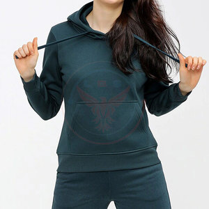 Sweat à capuche décontracté pour femme, respirant, pour l'extérieur, avec logo frontal, léger, 100 % coton molletonné - Product Image 4