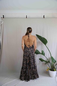 Vestido largo estampado bohemio, vestido de mujer europeo y americano, estampado de verano, elegante fiesta en la playa - Product Image 3