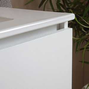 Mueble de Baño Suspendido en Pared Blanco de 90cm con Cajones para Uso en Lavabos, Exportación a Belice - Product Image 6