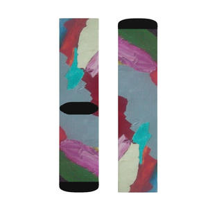 Chaussettes décontractées respirantes de haute qualité, chaussettes pour hommes en laine/coton mélangé, couleur unie, fines, personnalisées - Product Image 1