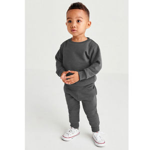 Ensemble de survêtement sport deux tons pour garçons, prix d'usine en gros, vêtements de rue, entraînement, ensemble de 2 pièces, survêtement à blocs de couleur pour enfants - Product Image 2