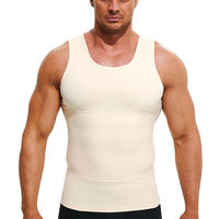 Débardeur de compression double couche pour hommes, gaine amincissante et sculptante pour le ventre, gaine de compression pour gynécomastie