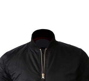 Esprit Chaqueta de Piloto Unisex de Alta Calidad Transpirable Satén Acolchado Bomber Estilo Único Impermeable Cremallera Diseño OEM-Negro - Product Image 3