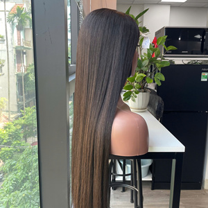 LINU JL068 Peluca de Cabello Humano Vietnamita Liso de Donante Único, con Frente de Encaje y Parte en U, 250% de Densidad, HD Transparente para Base de Encaje - Product Image 5