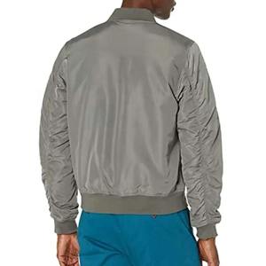 2024 Oem Bomber Jacket Mens Custom Windbreaker Coat Venta al por mayor Poliéster Zip Up Casual Chaqueta de béisbol para hombres - Product Image 3