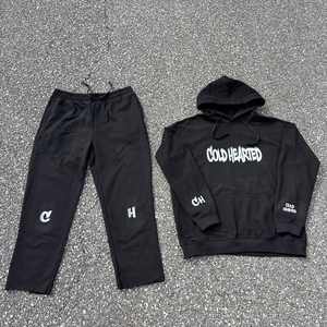 Chándales con logotipo personalizado para hombre, traje de lana para correr, chándal liso, conjunto de pantalones de chándal y sudaderas con capucha unisex, trajes - Product Image 1