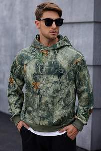 Sweat à capuche décontracté pour homme, imprimé numérique, logo frontal, poids moyen, doux, avec poche - Product Image 2